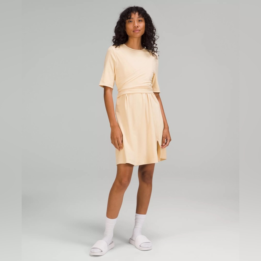 Lululemon Cotton Wrap-Front T-Shirt Dress
